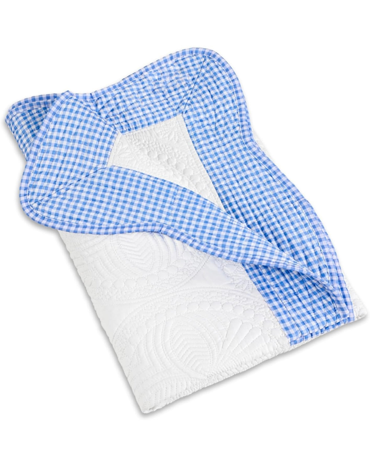 Heirloom Quilted Baby Blanket with Waved Edge