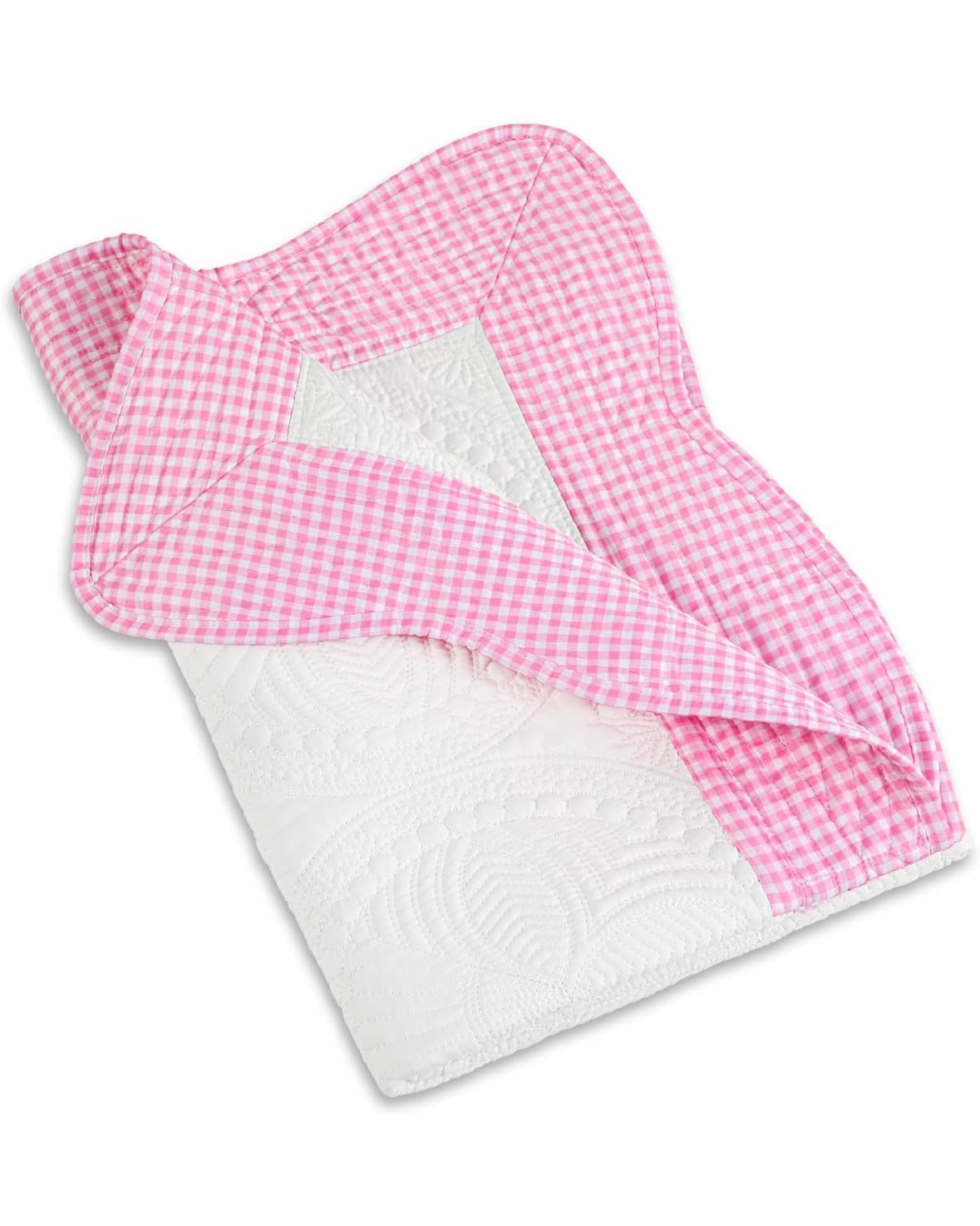 Heirloom Quilted Baby Blanket with Waved Edge