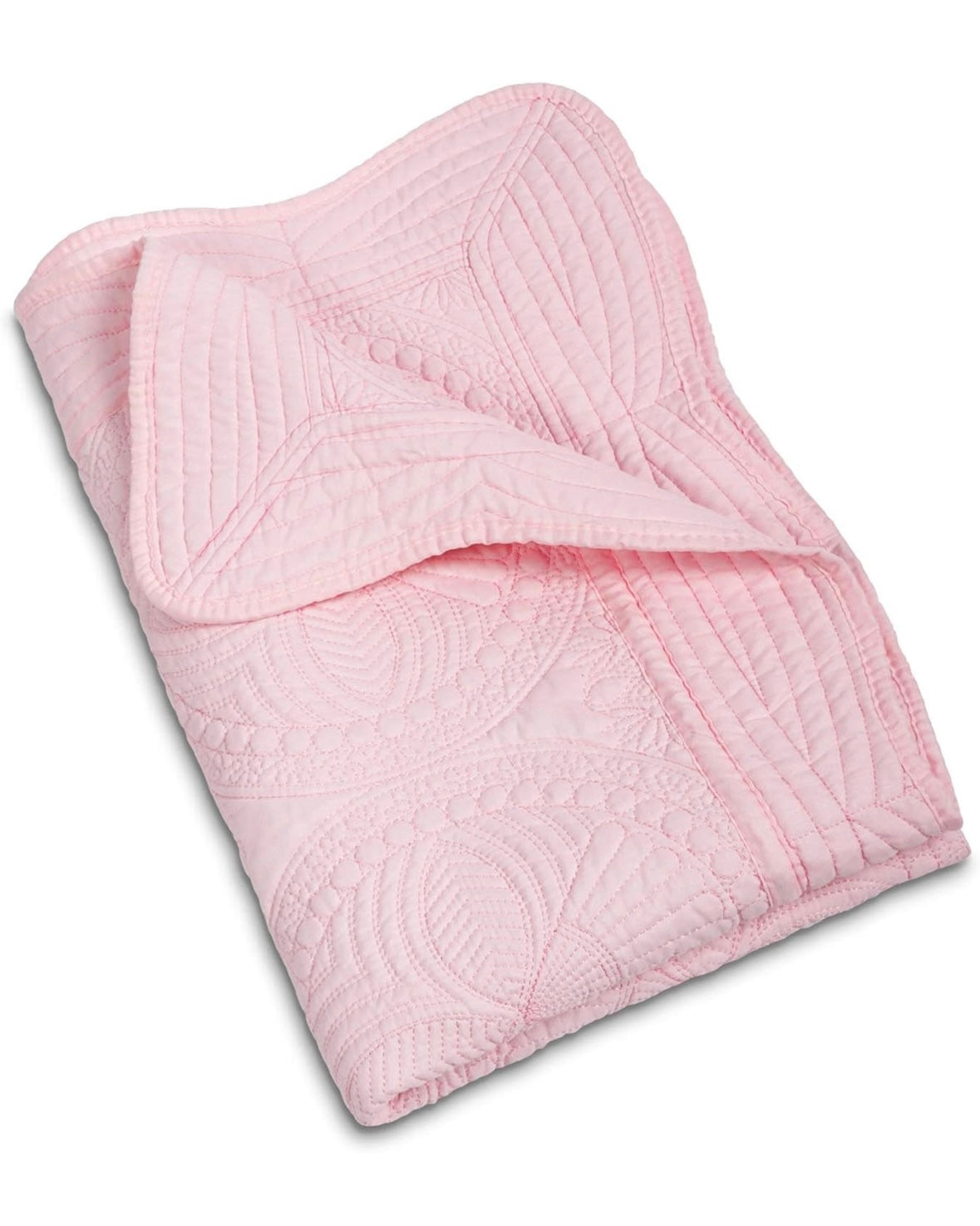 Heirloom Quilted Baby Blanket with Waved Edge