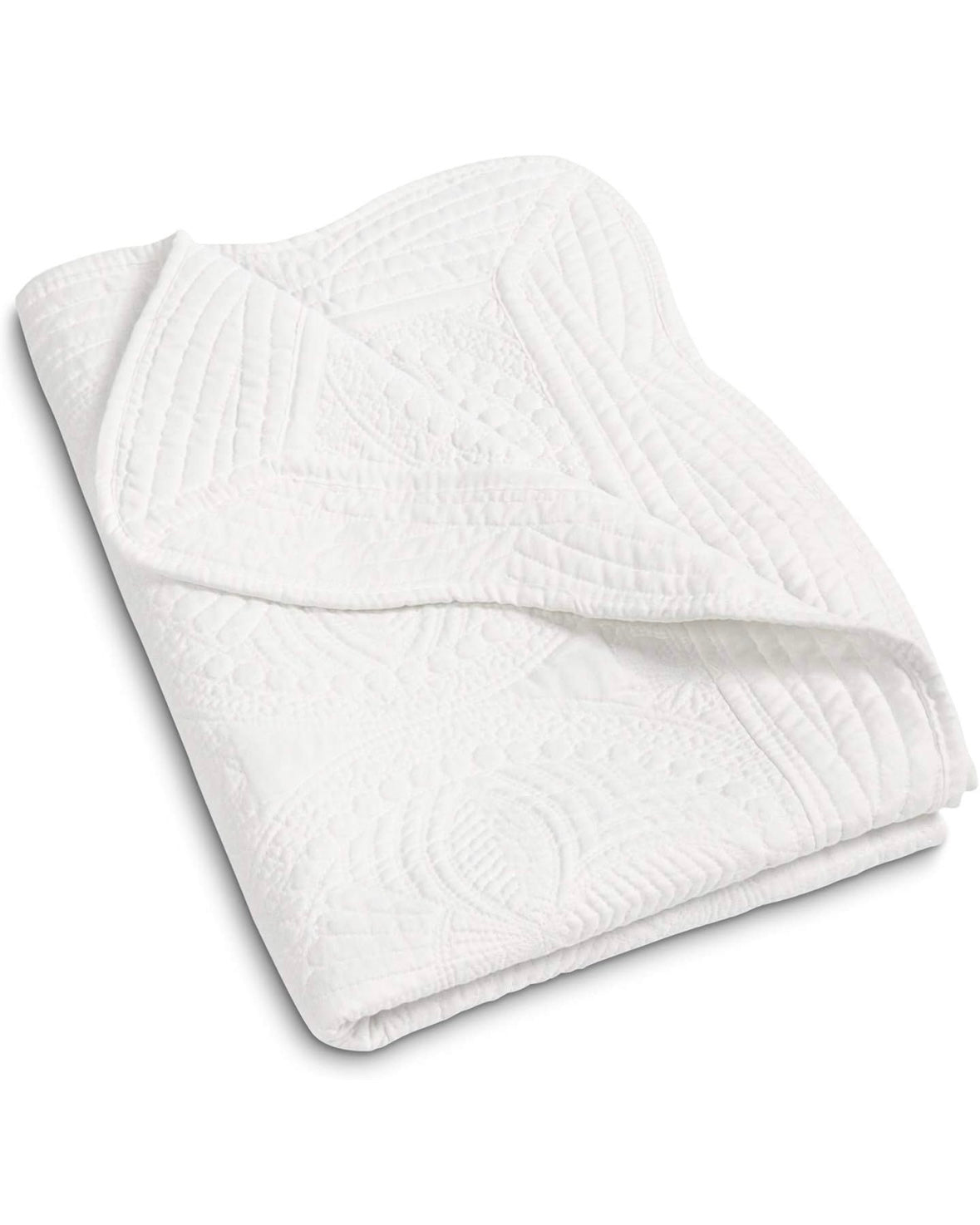 Heirloom Quilted Baby Blanket with Waved Edge