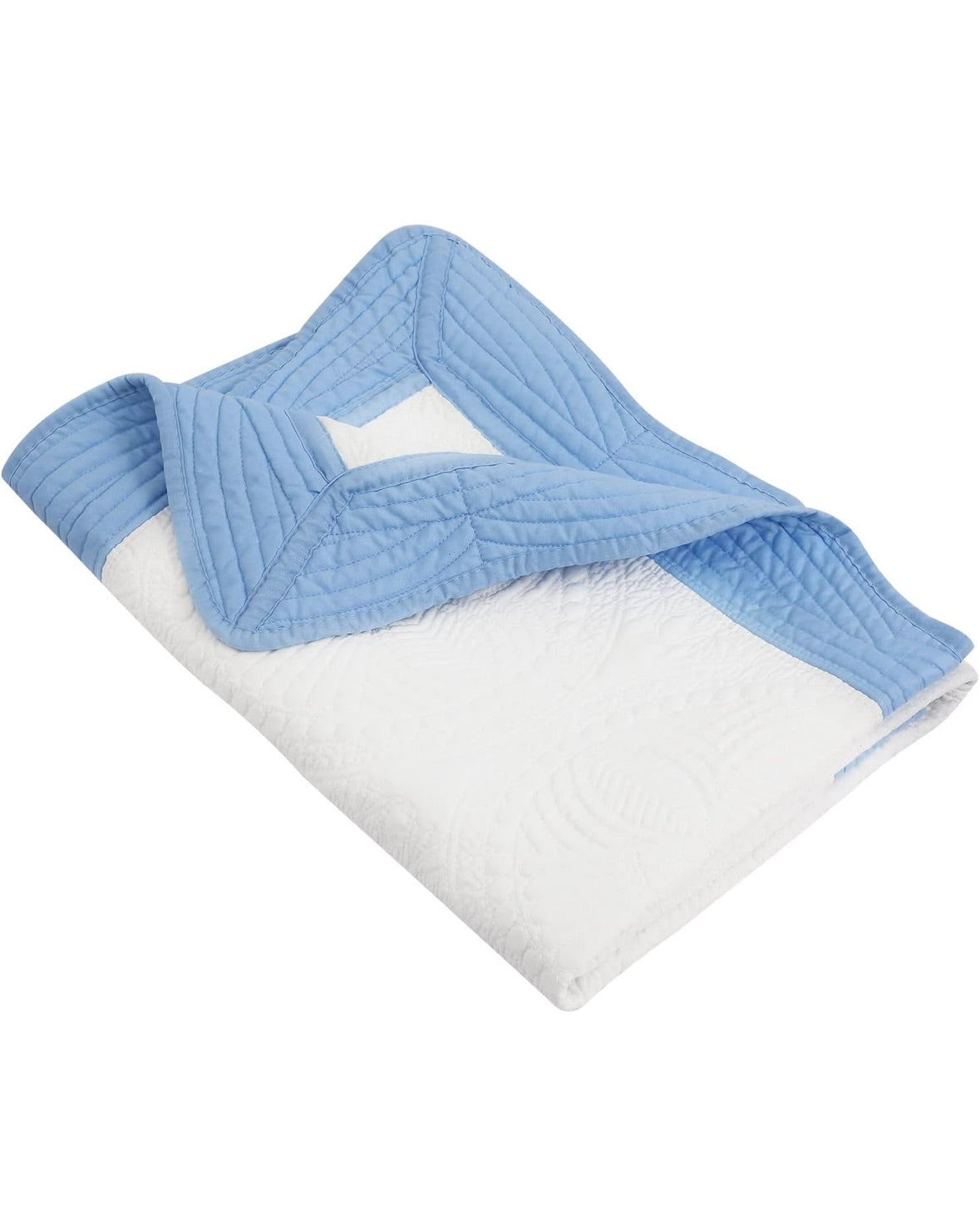 Heirloom Quilted Baby Blanket with Waved Edge