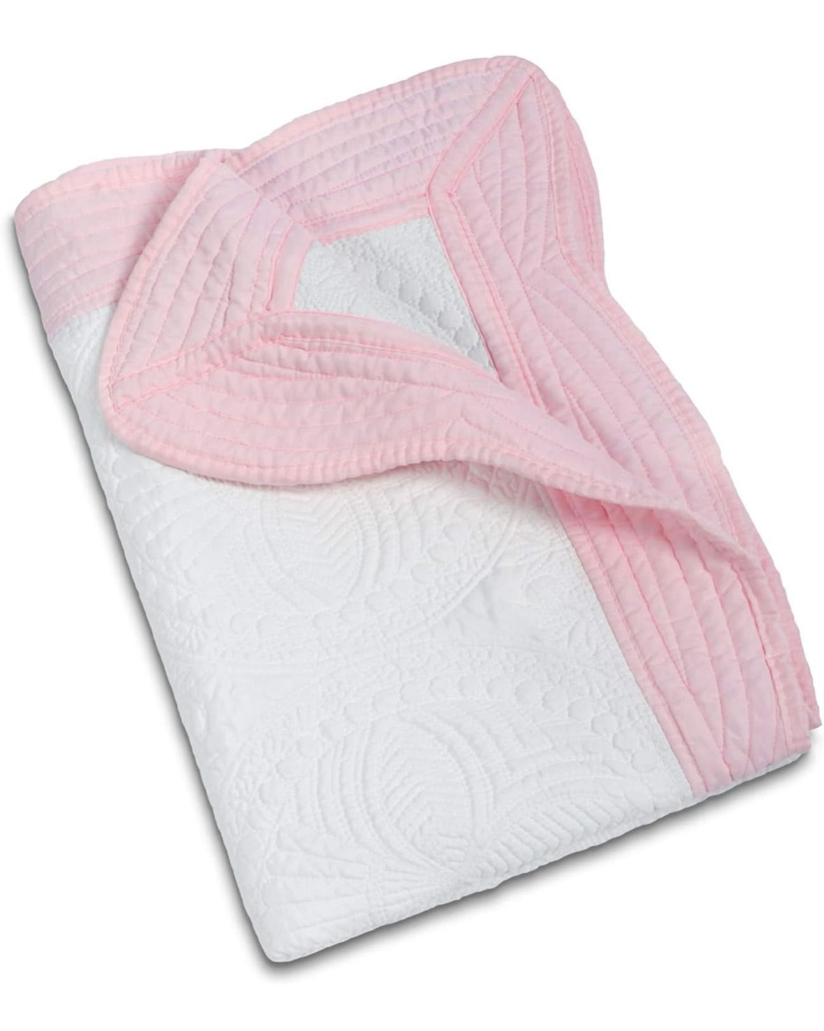 Heirloom Quilted Baby Blanket with Waved Edge